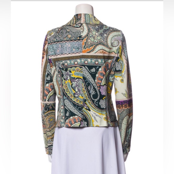 ETRO PAISLEY PRINT BLAZER JACKET WOMEN SIZE 2-4/EU42 - Picture 2 of 16